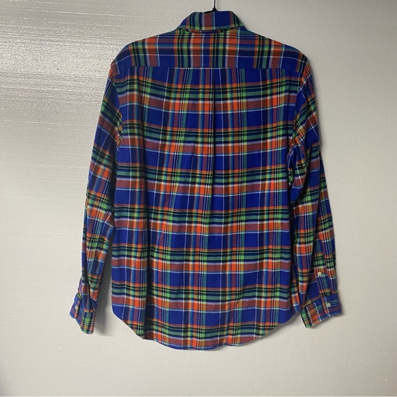 Polo Ralph Lauren Men M Colorful Tartan Plaid Flannel Long Sleeve Button Down - Picture 6 of 9
